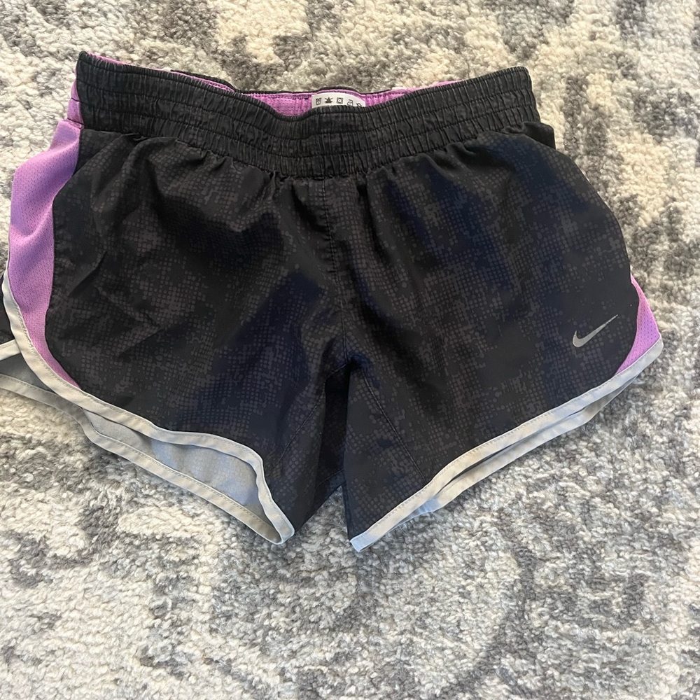Nike Dri-FIT Black and Purple Shorts